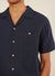 Short Sleeve Cuban Shirt | Linen | Navy