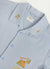 Cul De Sac Overshirt | Embroidered Cotton Twill | Blue Opal