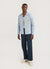 Cul De Sac Overshirt | Embroidered Cotton Twill | Blue Opal