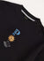 Drop Cap Sweatshirt | Embroidered Organic Cotton | Black
