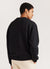 Drop Cap Sweatshirt | Embroidered Organic Cotton | Black
