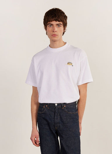 Men's White T-Shirts, Embroidered Logo