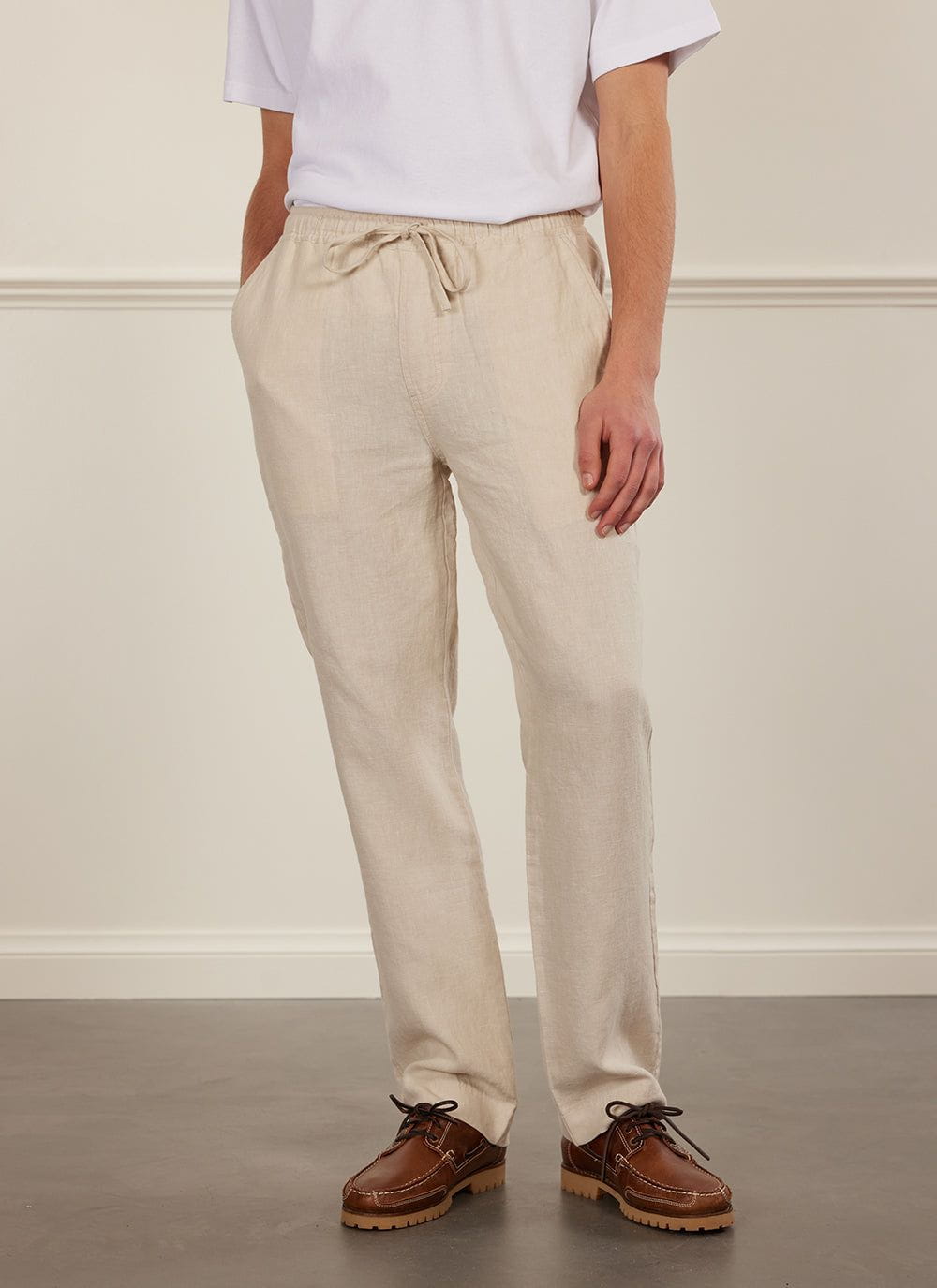 Off-White Drawstring Ames Pants in Stretch Cotton | SUITSUPPLY US