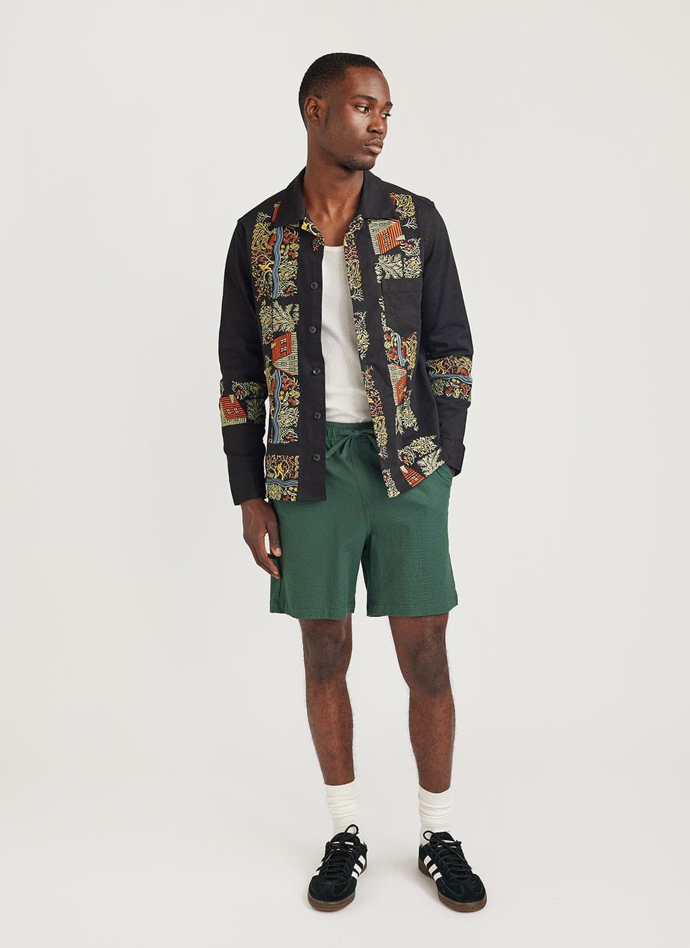Men's Embroidered Overshirt | Foragers | Percival Menswear