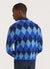 Harlequin Zip Pullover | Knitted Cotton | Blue