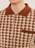 Houndstooth Knitted Shirt | Percival x Ilaria | Cream with Espresso