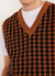 Houndstooth Knitted Vest | Percival x Ilaria | Espresso