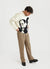 The Kavorka Houndstooth Wool Trouser | Seinfeld x Percival | Tan