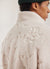 Embroidered Koi Fleece Jacket | Ecru