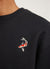 Koi Pond Sweatshirt | Embroidered Organic Cotton | Black