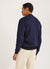 Mini Harlequin Zip Pullover | Knitted Cotton | Navy