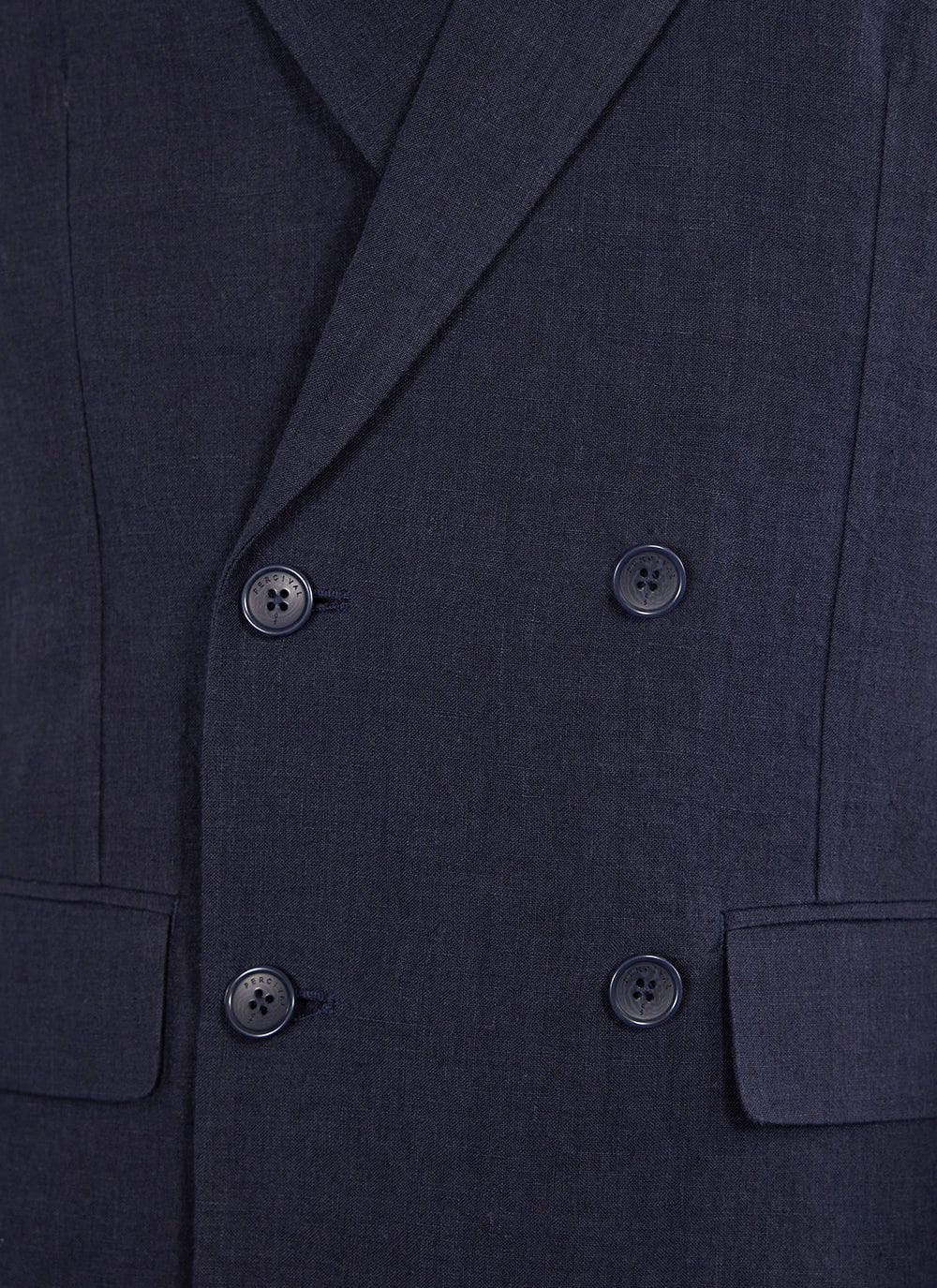 Linen Blazer - Mens Blazer - Double Breasted Blazer - Blue Blazer main image 0
