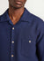 Long Sleeve Cuban Shirt | Tech Pique Weave | Navy