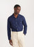 Long Sleeve Cuban Shirt | Tech Pique Weave | Navy