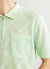 Nawa Diamond Zip Polo Shirt | Knitted Cotton | Mint