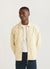 Nettle Zip Overshirt | Embroidered Corduroy | Ecru