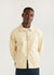 Nettle Zip Overshirt | Embroidered Corduroy | Ecru