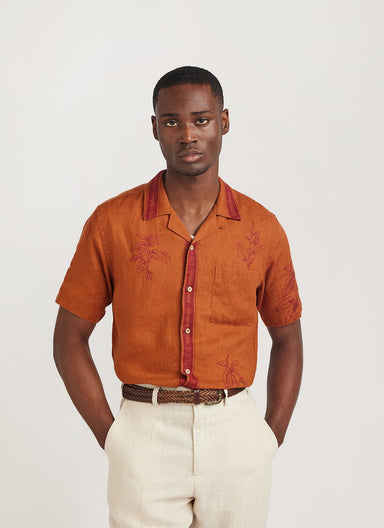 Men's Linen Shirts | Short Sleeve & Long Sleeve | Percival & Percival ...