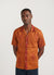 Nettle Cuban Linen Shirt | Brick