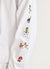 Nightmare Long Sleeve T Shirt | Embroidered Organic Cotton | White