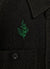 Botanical Embroidered Blanket Overshirt | Casentino Wool | Black