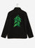 Nettle Embroidered Blanket Overshirt | Casentino Wool | Black