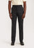 Pinstripe Straight Leg Tailored Trousers | Wool | Black