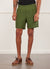 Pleated Linen Shorts | Forest