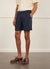 Pleated Linen Shorts | Navy
