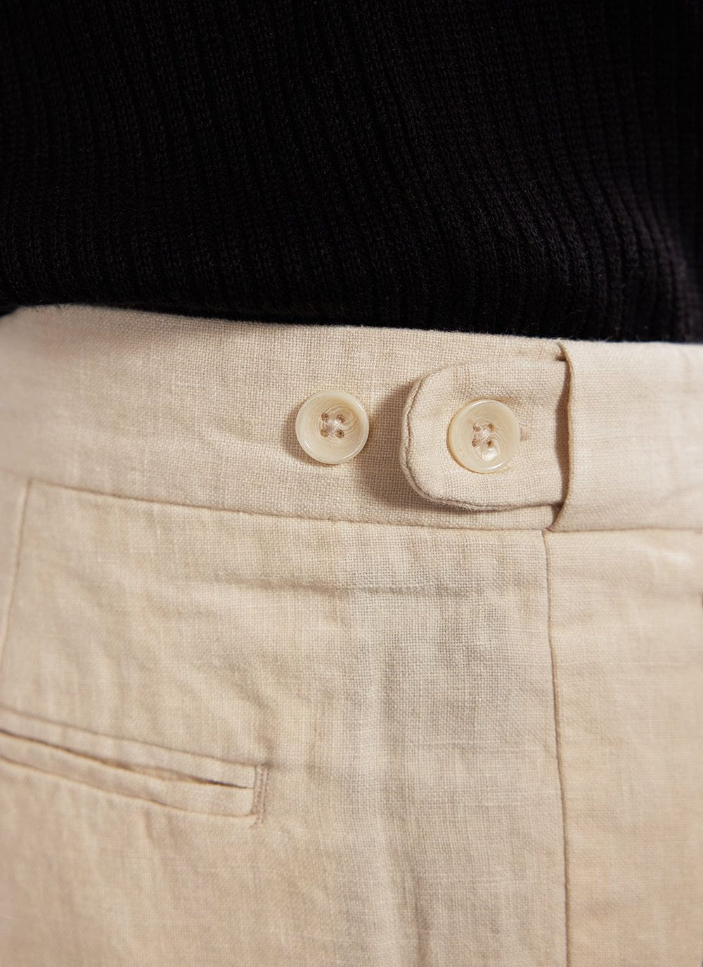 Men's Pleated Linen Trousers | Tailored | White
