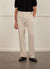Pleated Tailored Trousers | Linen | Stone