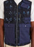 Saga Tapestry Gilet | Embroidered Wool | Navy