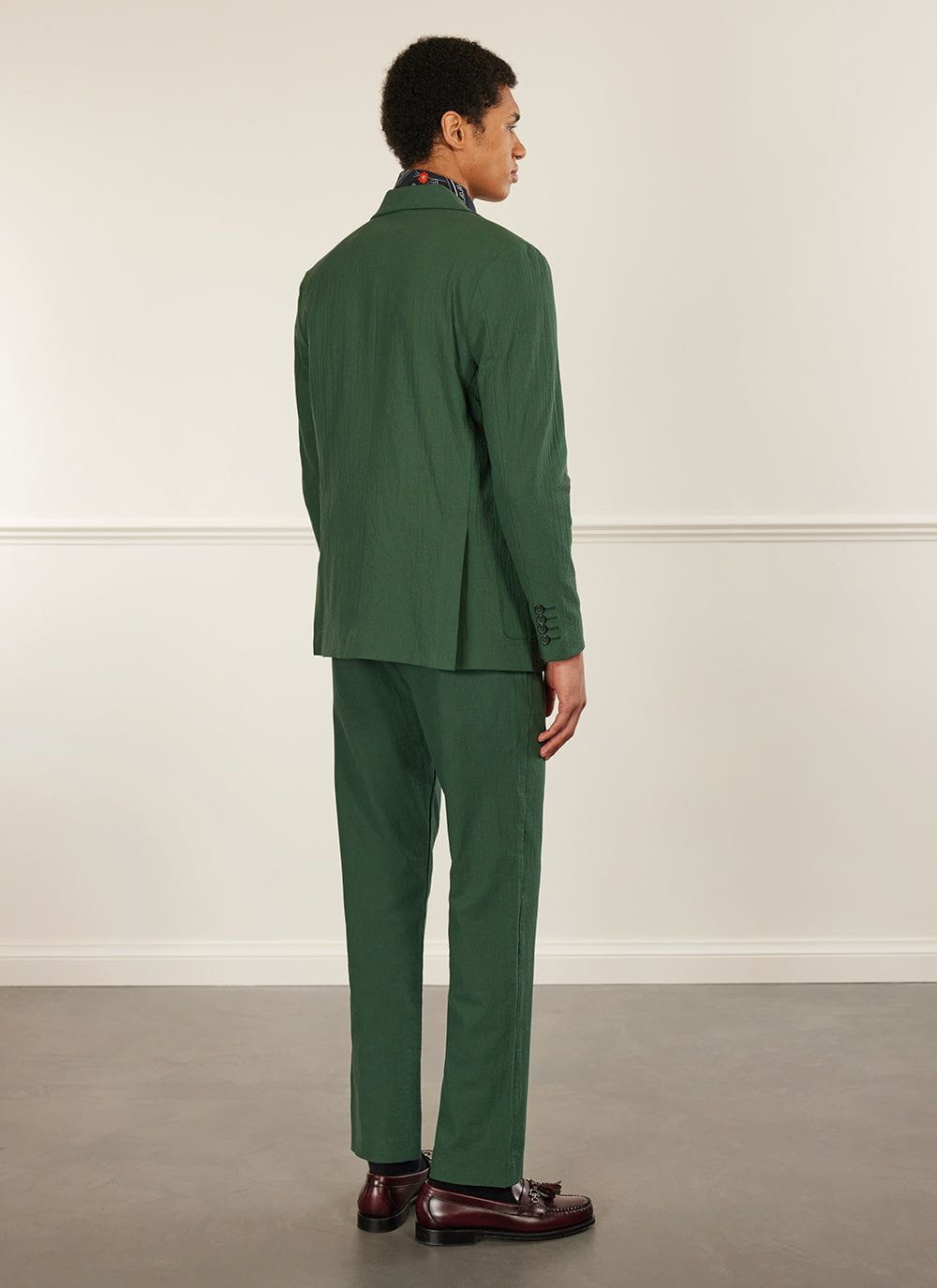 Seersucker Relax Fit Casual Blazer