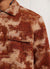 Jacquard Teddy Fleece Overshirt | Wool | Rust