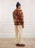 Jacquard Teddy Shell Overshirt | Wool | Rust