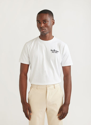 Men's White | Embroidered Logo | Percival Menswear