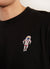 Spaceman Auxiliary T Shirt | Embroidered Organic Cotton | Black