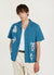 Applique Tapestry Cuban Shirt | Cotton | Blue