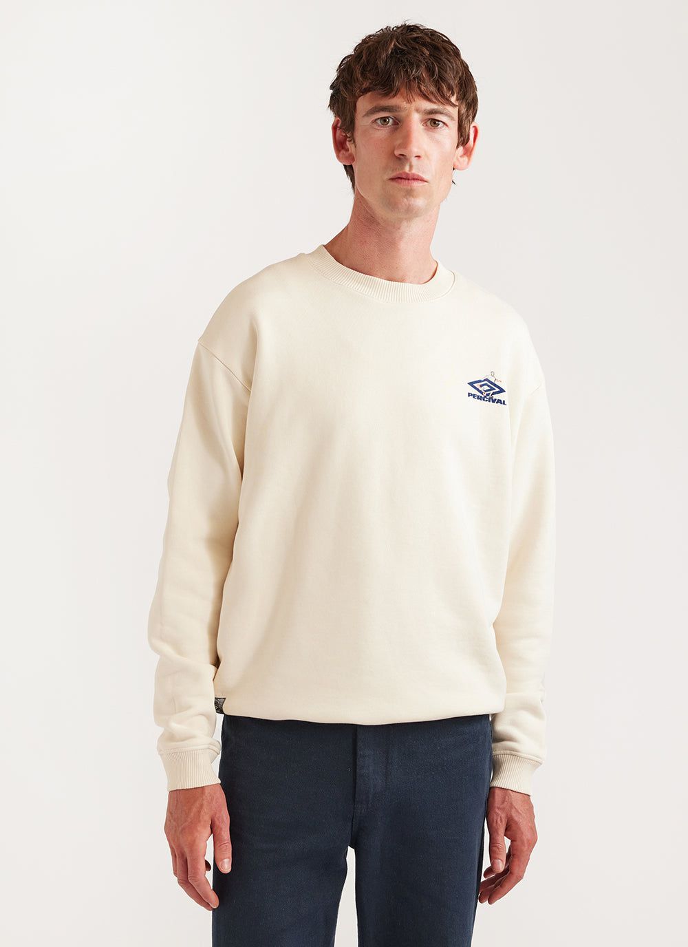 Men's Umbro Sweatshirt | Umbro x Percival | Ecru | Percival Menswear