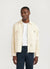 Zip Overshirt | Embroidered Cotton Twill | Ecru