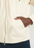 Zip Overshirt | Embroidered Cotton Twill | Ecru