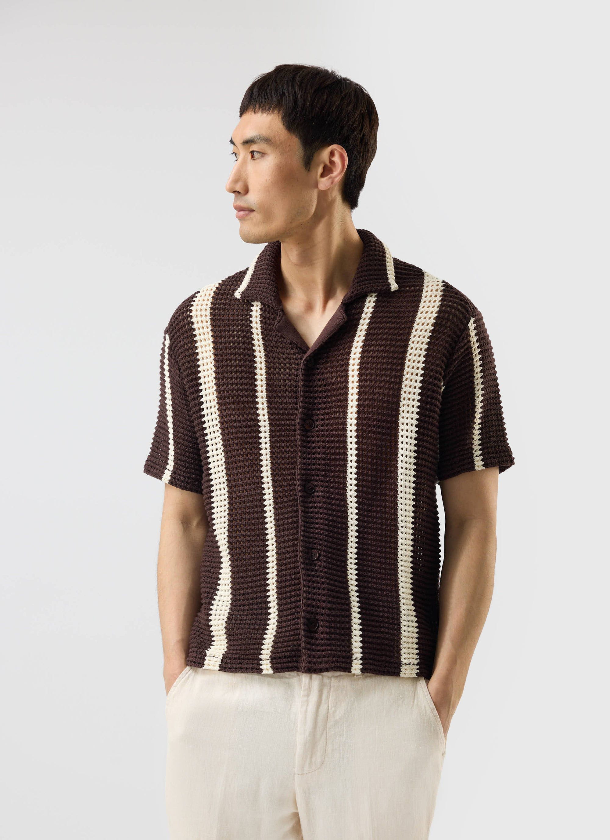 Brown with Ecru