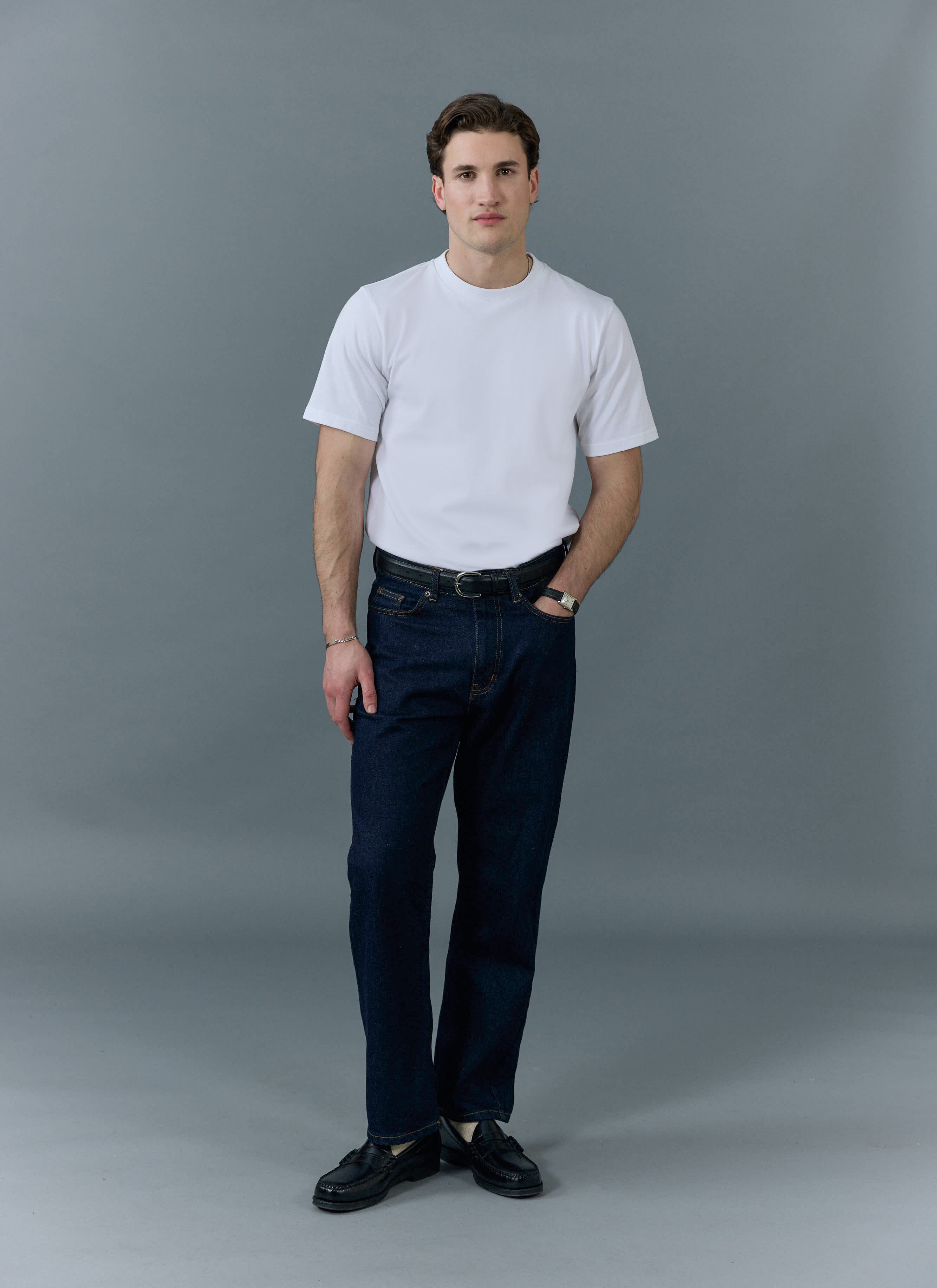 Men's Straight Leg Denim Jeans | BCI Cotton | Indigo Blue
