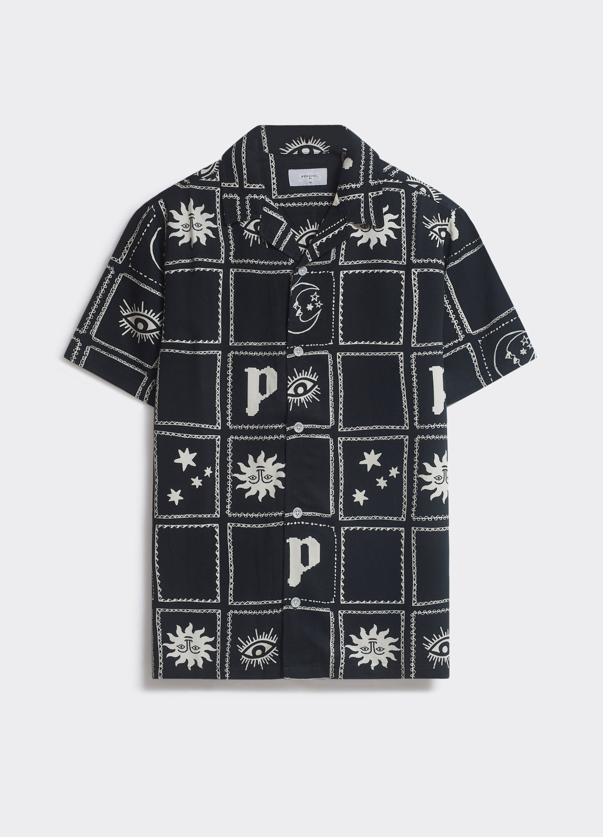 Men's Panels Shirt | Black | Percival Menswear