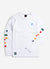 Patch Long Sleeve T Shirt | Embroidered Organic Cotton | White