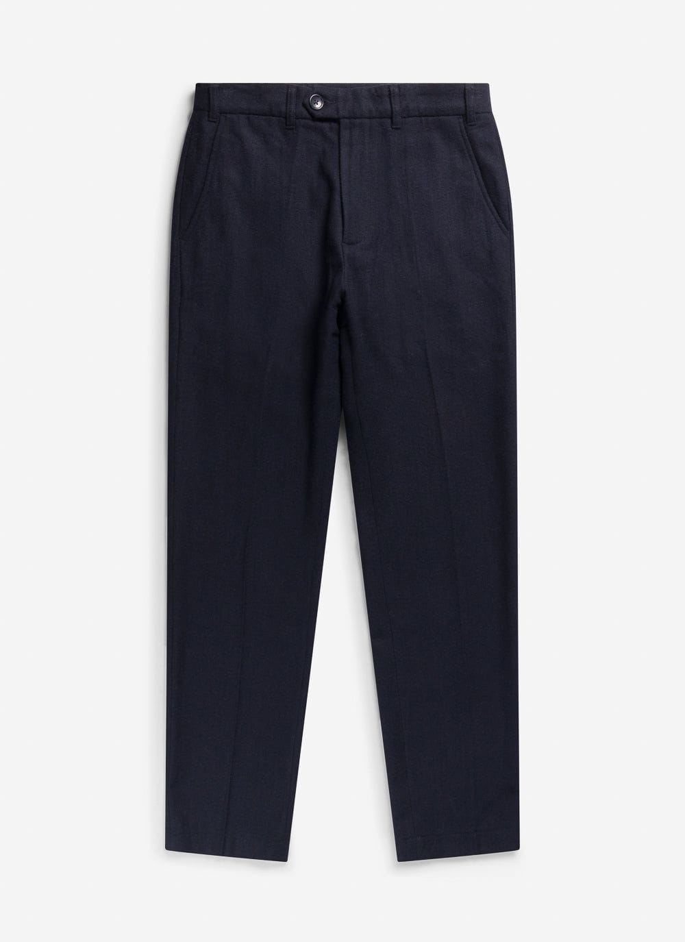 Men's Tailored Wool Trousers | Straight Leg | Navy Blue
