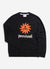 Solar Omen Crew Neck Jumper | Cotton | Black