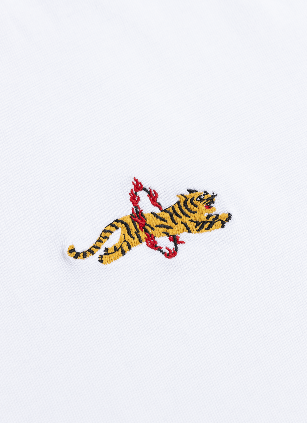 Tiger T Shirt Embroidered Organic Cotton
