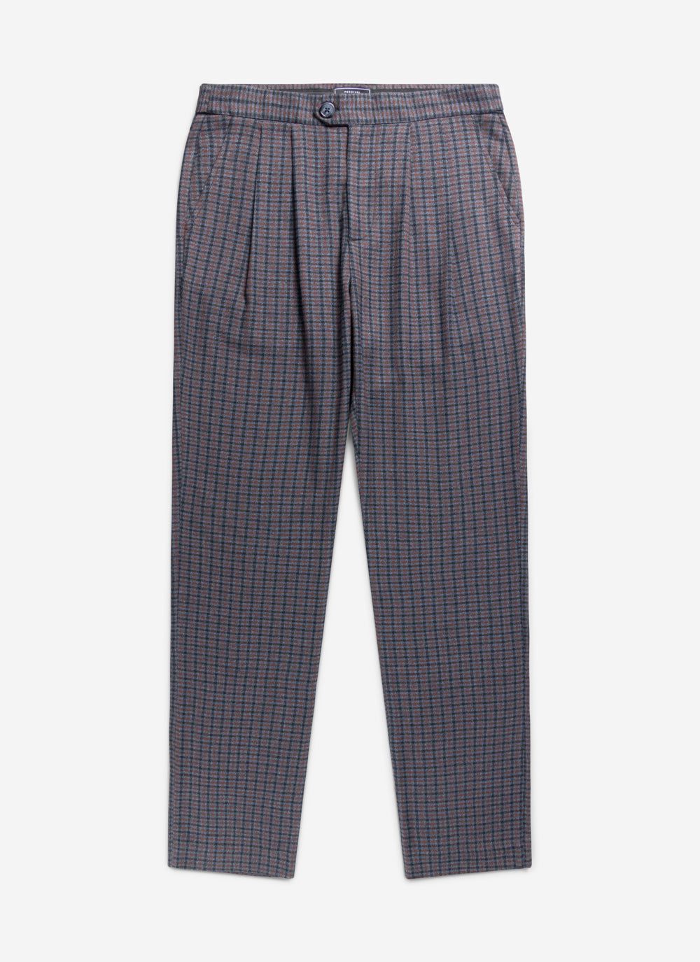 Men's Pleated Trousers | Oversized | Mini Check | Grey & Percival Menswear