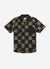 Checkerboard Cuban Shirt | Tapestry Linen | Black